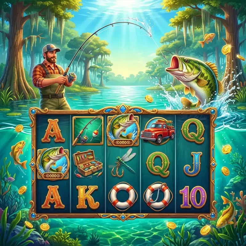 Bigger Bass Splash demo, slot features
